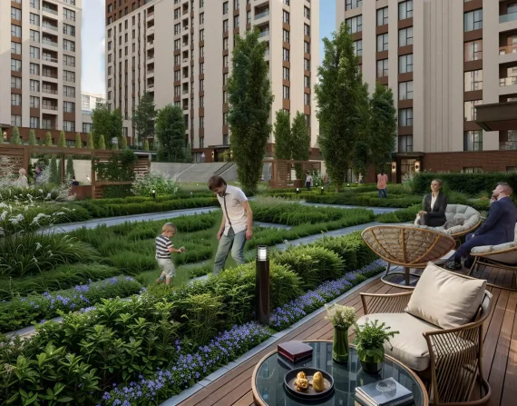 Başak Evler İntaya İntes İç alan ve park yaşam alanı görünüm